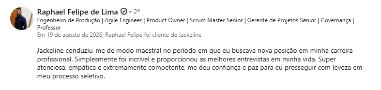 Recomendação de Raphael Felipe de Lima no LinkedIn